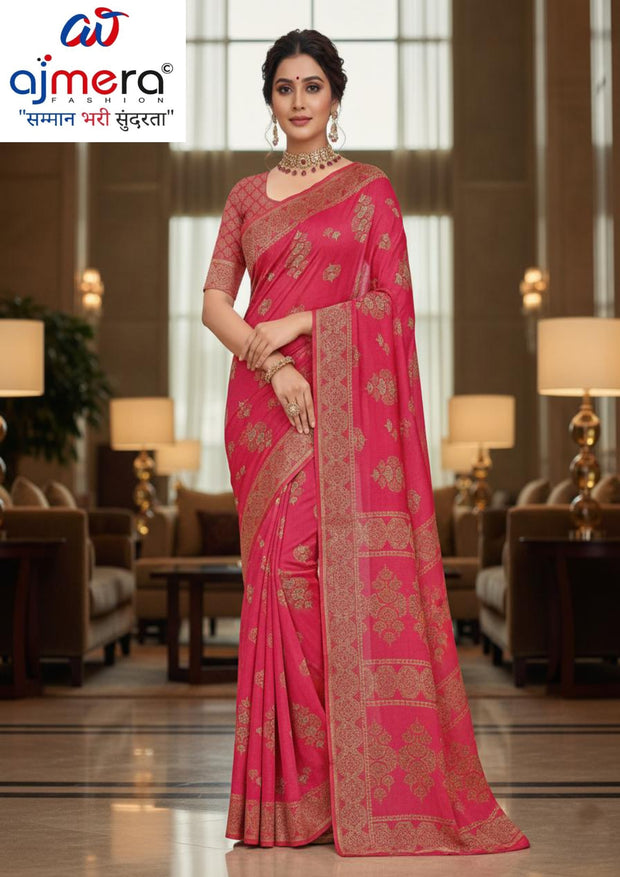 Fashionable Printed Saree with Blouse Piece for Festive Collection | GLC-TARASHA