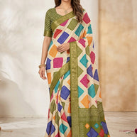 Digital Printed Saree with Blouse Piece for Premium Ethnic and Traditional Wear | STG-BRAHMANI