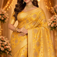 Stylish Printed Saree with Blouse Piece for Traditional Celebrations  | WLN-HIMANI-11088