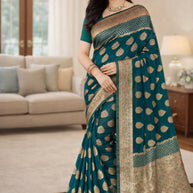 Classic Jacquard Silk Saree with Blouse Piece for Elegant Traditional Look | TUL-CLEAR SILK VOL-01