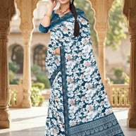 Premium Printed Saree with Matching Blouse Piece for Ethnic Elegance  | GLC-DHURANDHAR