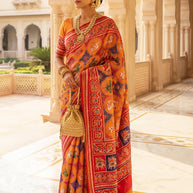 Palmera Saree Manufacturer and Palmera Saree Supplier | ALL-SWARN PATOLA-02
