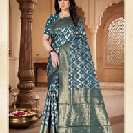 Fancy Jacquard Silk Saree With Blouse Piece | TUL-AARTI SITA COTTON