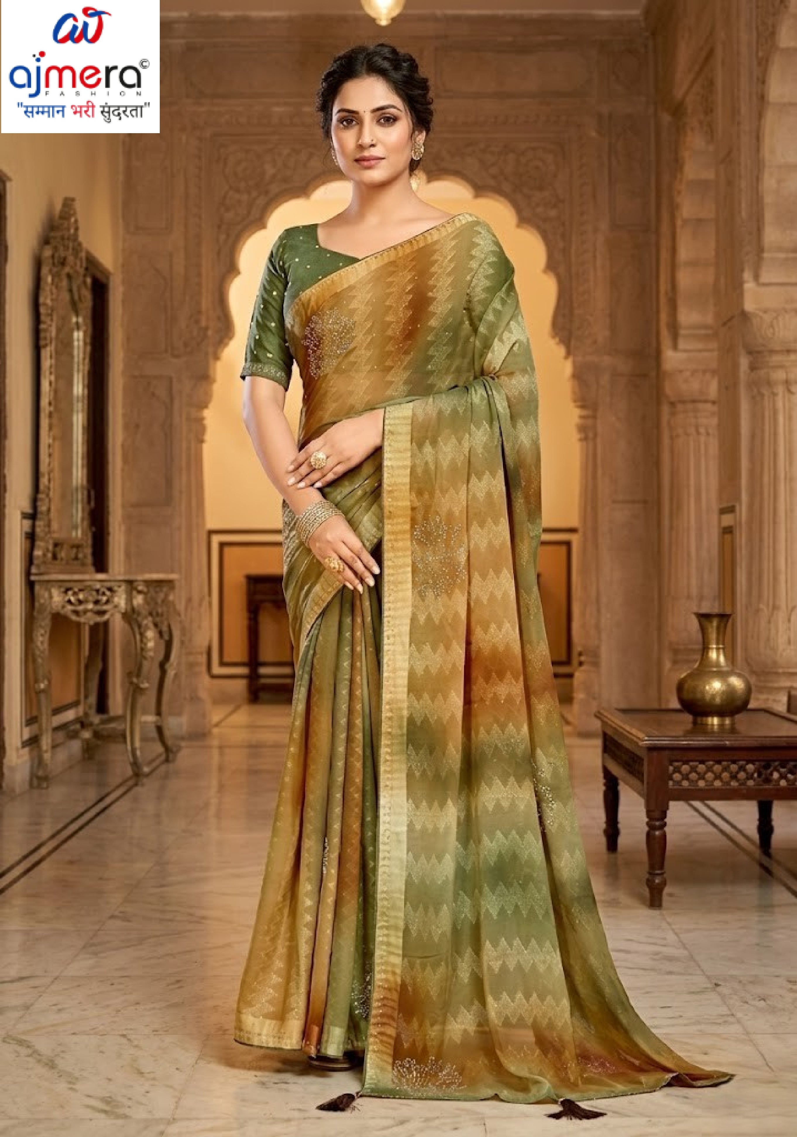 Stylish Printed Saree with Blouse Piece for Traditional Celebrations  | RDD-TANVI