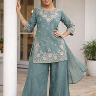 Elegant Designer Party Wear Rangoli Gown for Women | SHP-VEDA-58