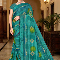 Chic Printed Saree with Blouse Piece for Sophisticated Ethnic Style | SNR-RACHNA