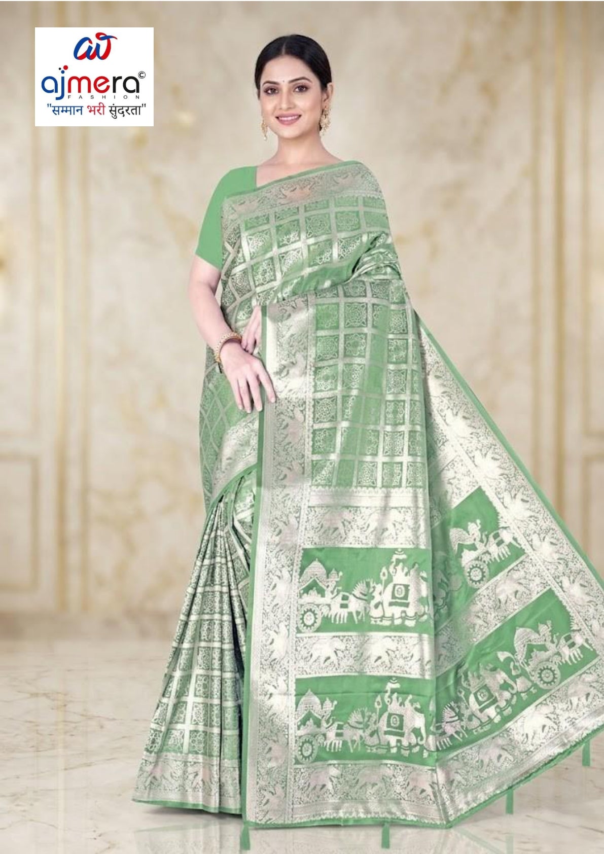 Premium Jacquard Silk Saree with Matching Blouse Piece for Ethnic Celebrations | DBU-MANGAL BELLA VOL-03