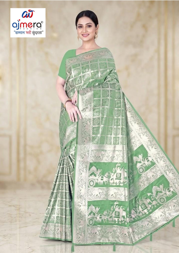 Premium Jacquard Silk Saree with Matching Blouse Piece for Ethnic Celebrations | DBU-MANGAL BELLA VOL-03