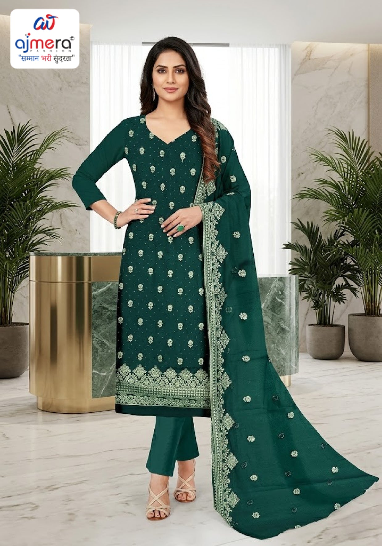 Elegant Georgette Unstitched Suit Material | LEO-6079