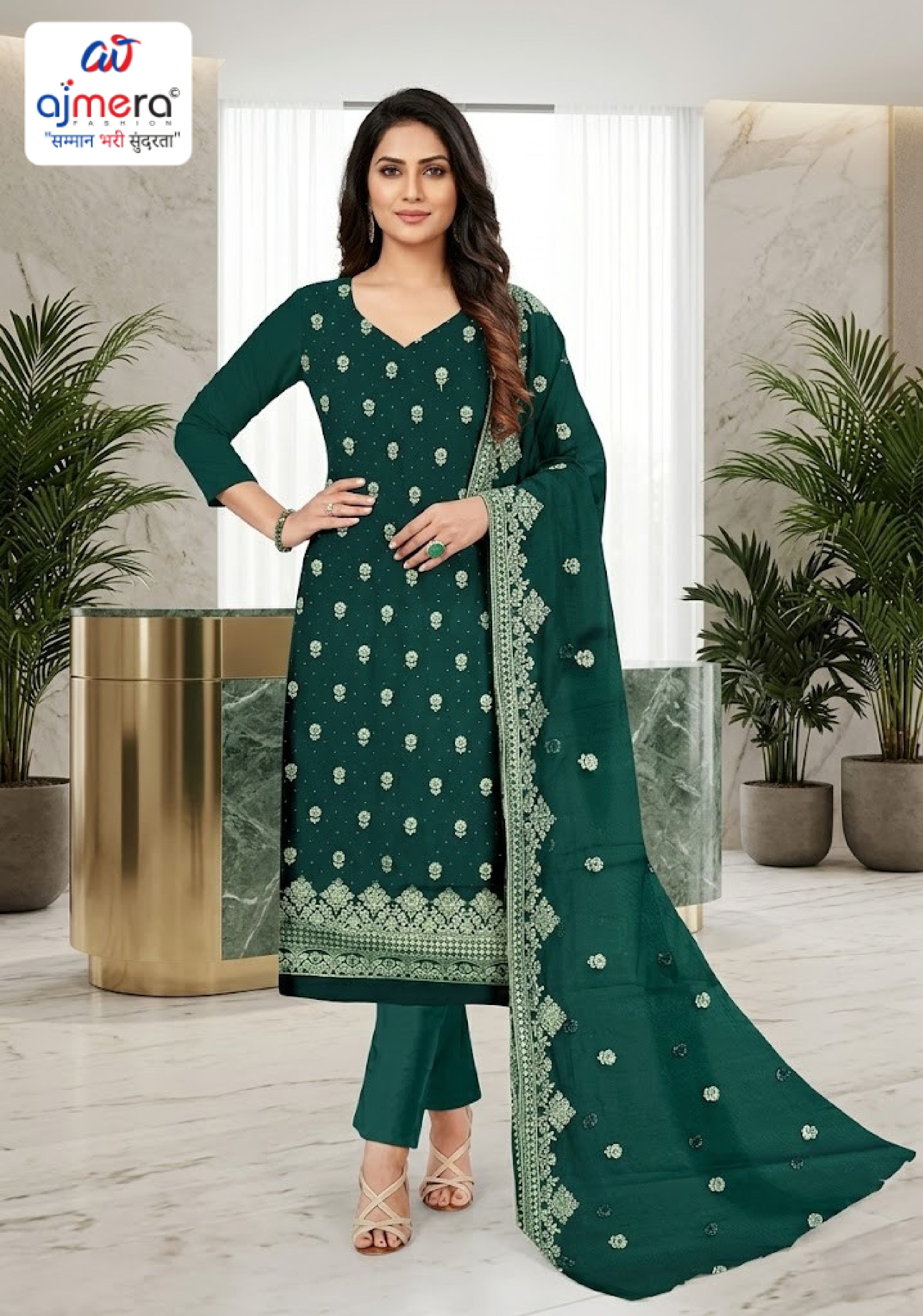 Elegant Georgette Unstitched Suit Material | LEO-6079