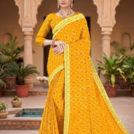Solo Pattern Print Loose Saree with Blouse for Premium Ethnic and Traditional Wear | TD-VATIKA