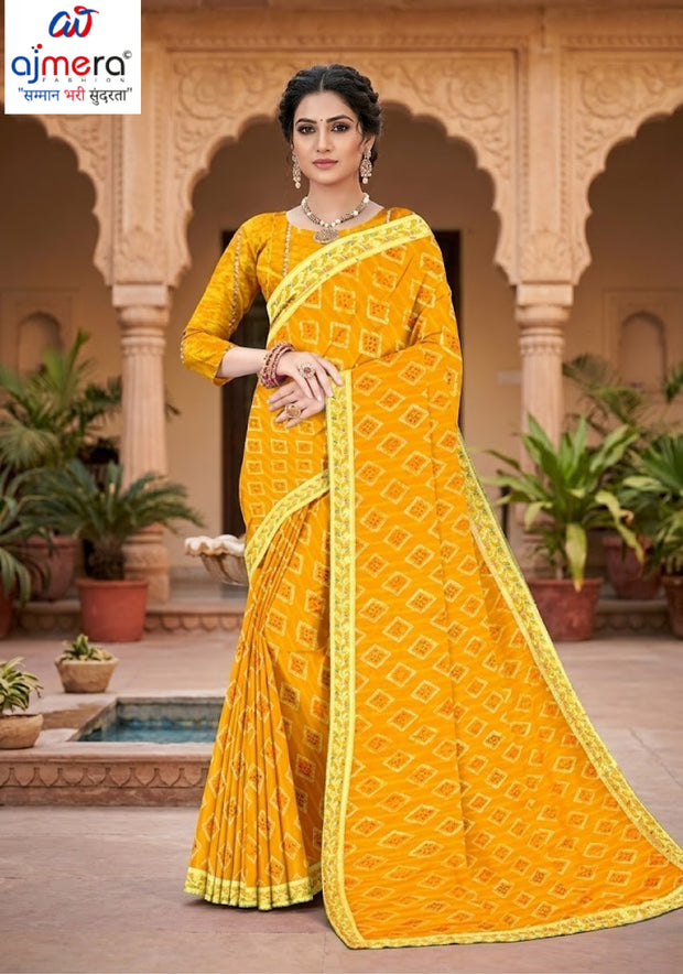 Solo Pattern Print Loose Saree with Blouse for Premium Ethnic and Traditional Wear | TD-VATIKA
