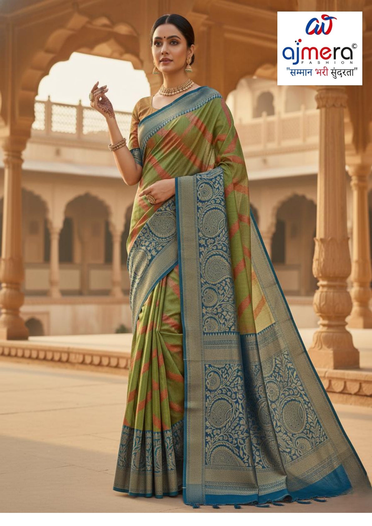 Ornate Rapier Silk Matching Saree With Blouse Piece | RKI-RK314
