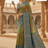 Ornate Rapier Silk Matching Saree With Blouse Piece | RKI-RK314