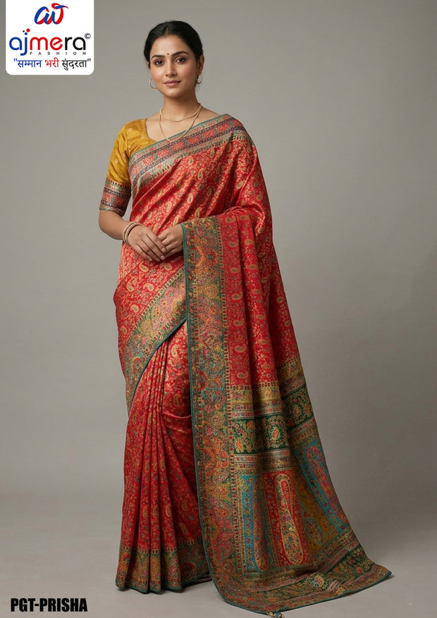 Rich Texture Jacquard Silk Saree With Blouse Piece | PGT-PRISHA