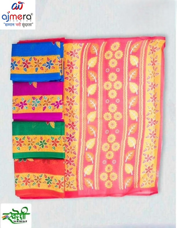 Pure Cotton Saree with Without Blouse for Premium Ethnic and Traditional Wear | MLC-AIRTEL