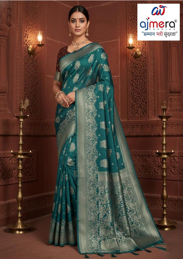 Trendy Rapier Silk Matching Saree With Blouse Piece | DS-LAXMI