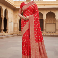 Statement Rapier Silk Matching Saree With Blouse Piece | DS-RAJLAXMI-1