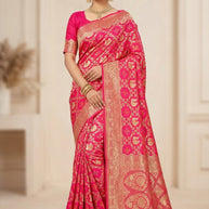 Woven Jacquard Silk Saree With Blouse Piece | AYH-AMBER
