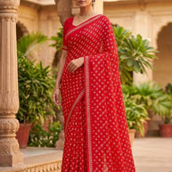 Stylish Printed Saree with Blouse Piece for Traditional Celebrations | SSR-BILLION