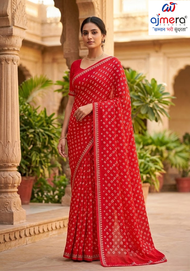 Stylish Printed Saree with Blouse Piece for Traditional Celebrations | SSR-BILLION