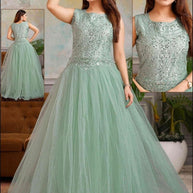 Elegant Designer Party Wear Gown for Women | KRU-8045