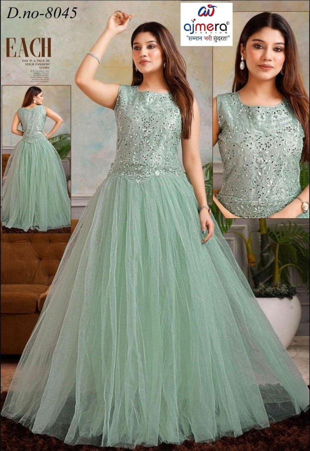 Elegant Designer Party Wear Gown for Women | KRU-8045