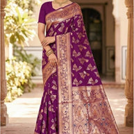 Elegant Jacquard Silk Saree with Designer Blouse Piece for Festive Elegance | TUL-CLEAR SILK VOL-05