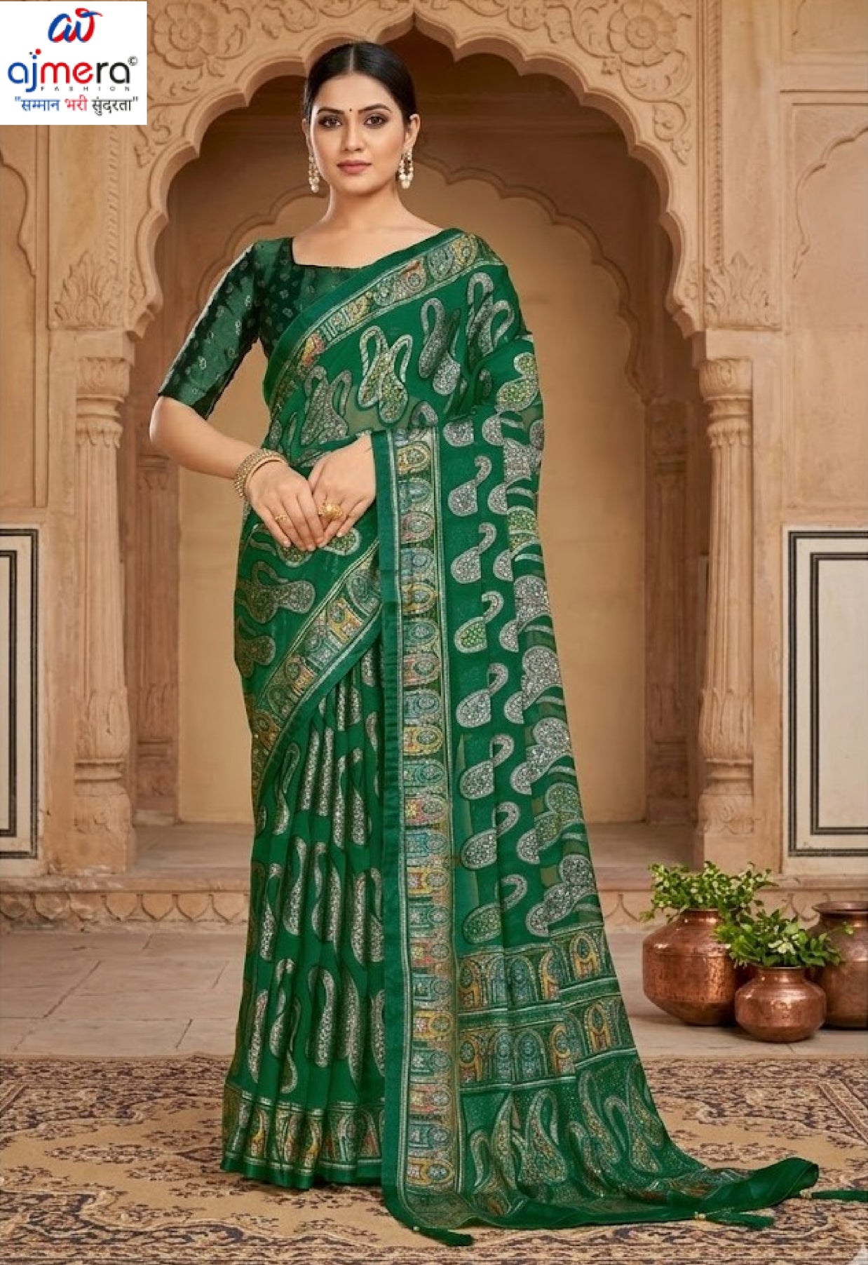 Chic Printed Saree with Blouse Piece for Sophisticated Ethnic Style  | RDD-VISHAKHA VOL-03