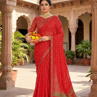 Designer Printed Saree with Blouse Piece for Special Occasions | SYF-RASAM VOL-01