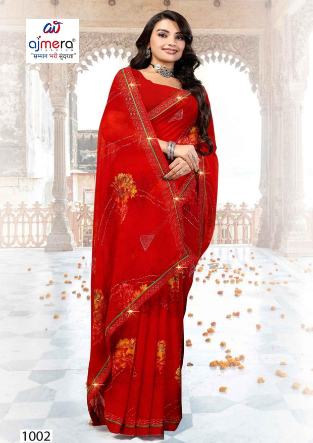 Beautiful Printed Saree with Blouse Piece for Cultural Celebrations | PRM-PRADEEP