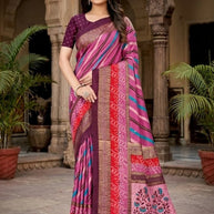Stylish Printed Saree with Blouse Piece for Traditional Celebrations  | VER-BANJARAN-44228