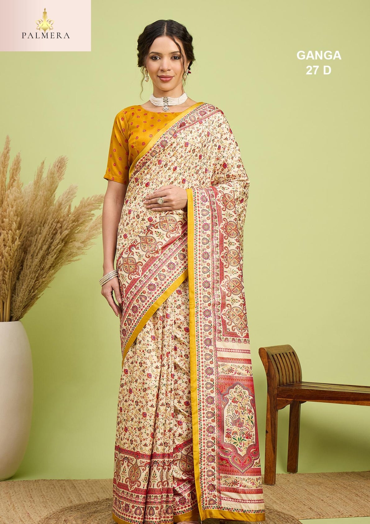 Ganga Silk Saree with Blouse for Premium Ethnic and Designer Wear | ALL-GANGA-27