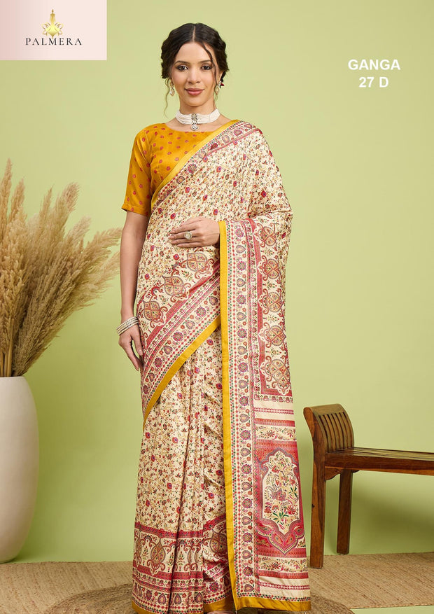 Ganga Silk Saree with Blouse for Premium Ethnic and Designer Wear | ALL-GANGA-27