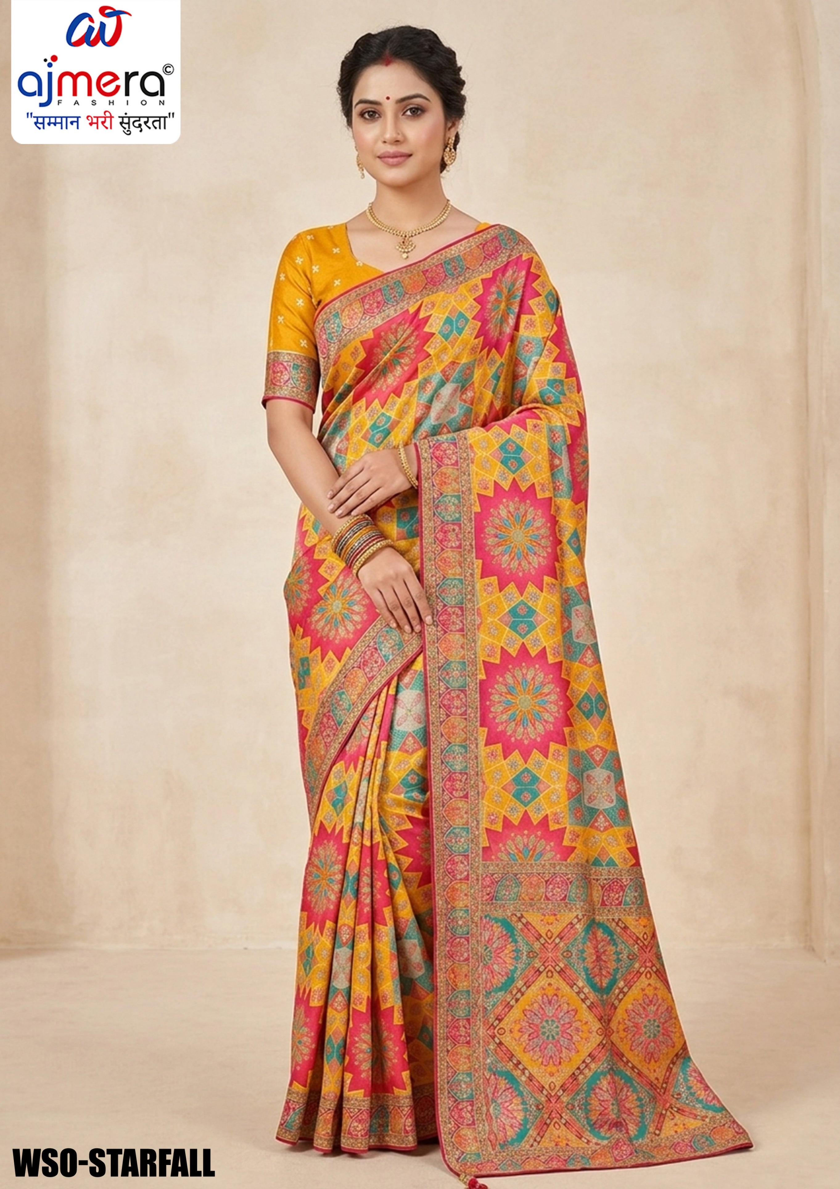 Heritage Touch Jacquard Silk Saree With Blouse Piece | WSO-STARFALL