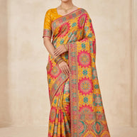 Heritage Touch Jacquard Silk Saree With Blouse Piece | WSO-STARFALL
