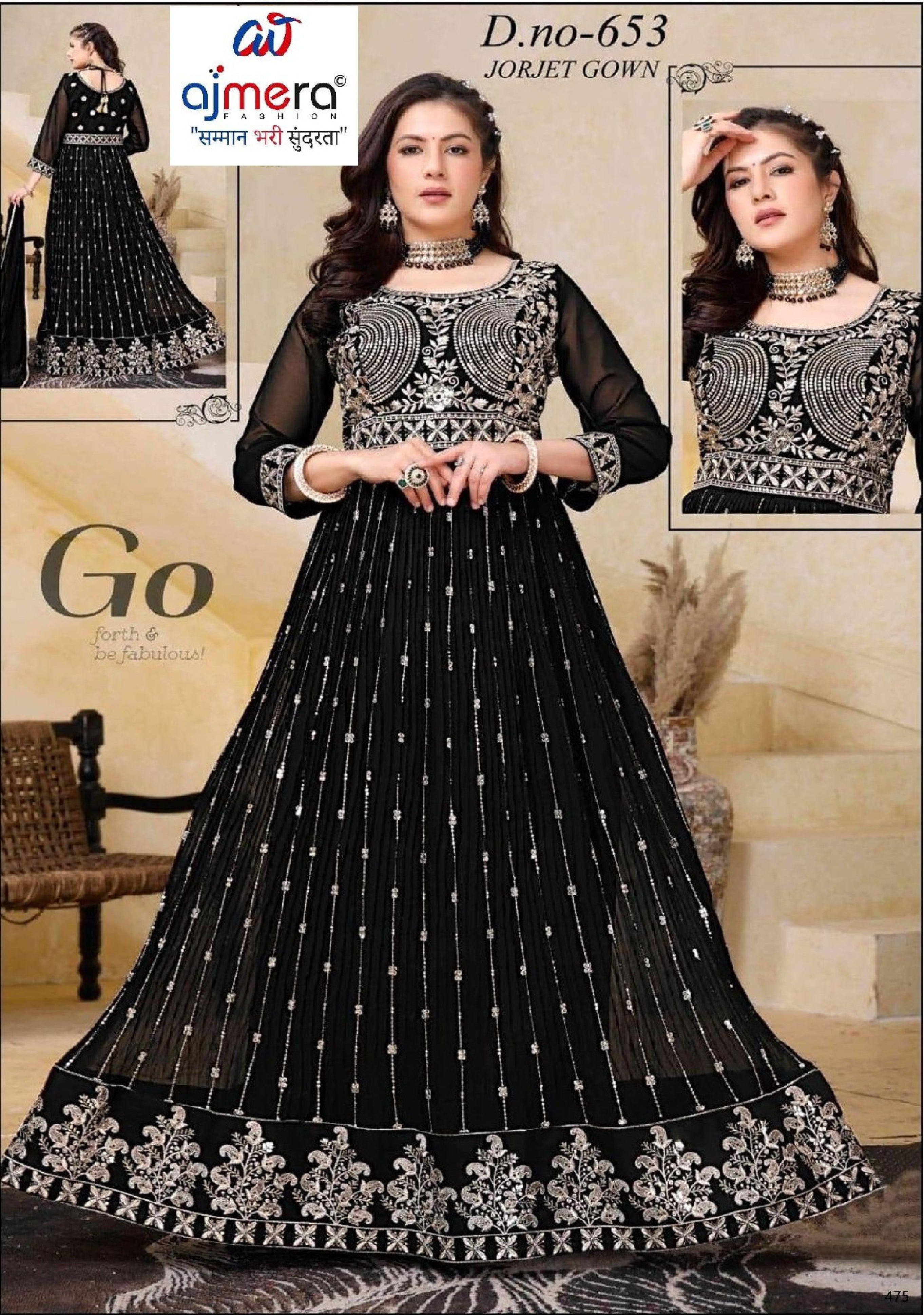 Elegant Jorjet Designer Party Wear Gown for Women | PNC-653
