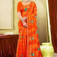 Chic Printed Saree with Blouse Piece for Sophisticated Ethnic Style | PRM-RAJNI