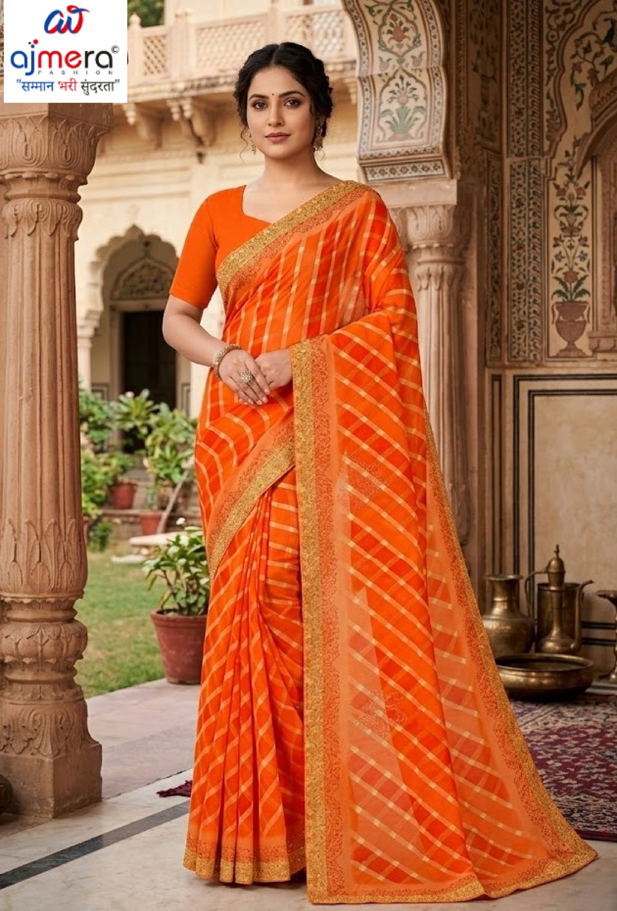 Weightless Print Loose Saree without Blouse for Premium Ethnic and Traditional Wear | APAR-BMW