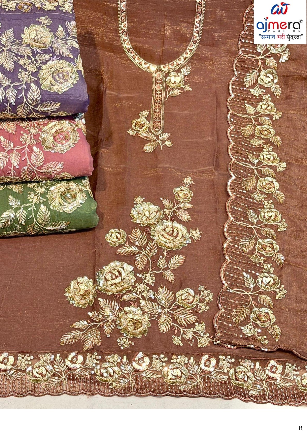 Premium Viscose Unstitched Suit Set | AAR-HEENA