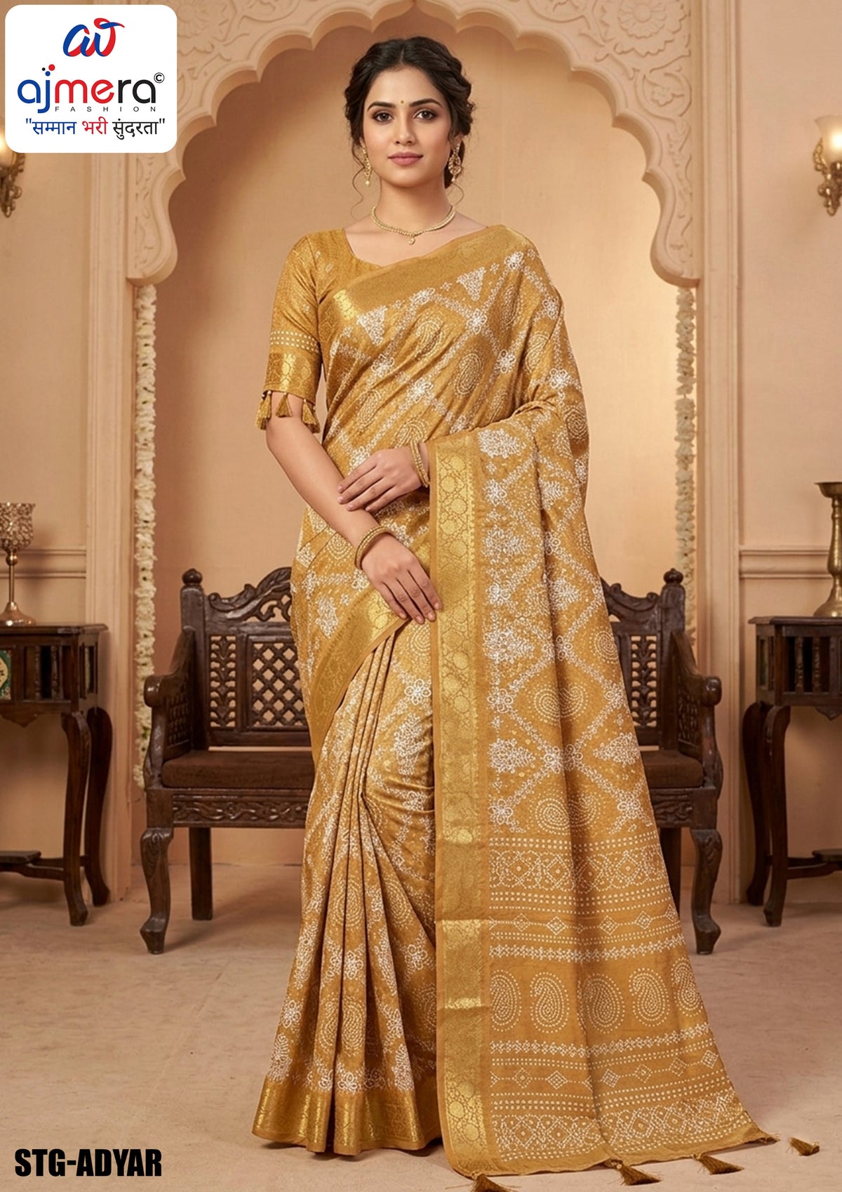 Silk Digital Printed Saree with Blouse Piece for Premium Ethnic and Traditional Wear | STG-ADYAR
