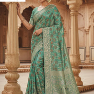 Designer Jacquard Silk Saree with Blouse Piece for Traditional Occasions | SBV-SS-5-2348