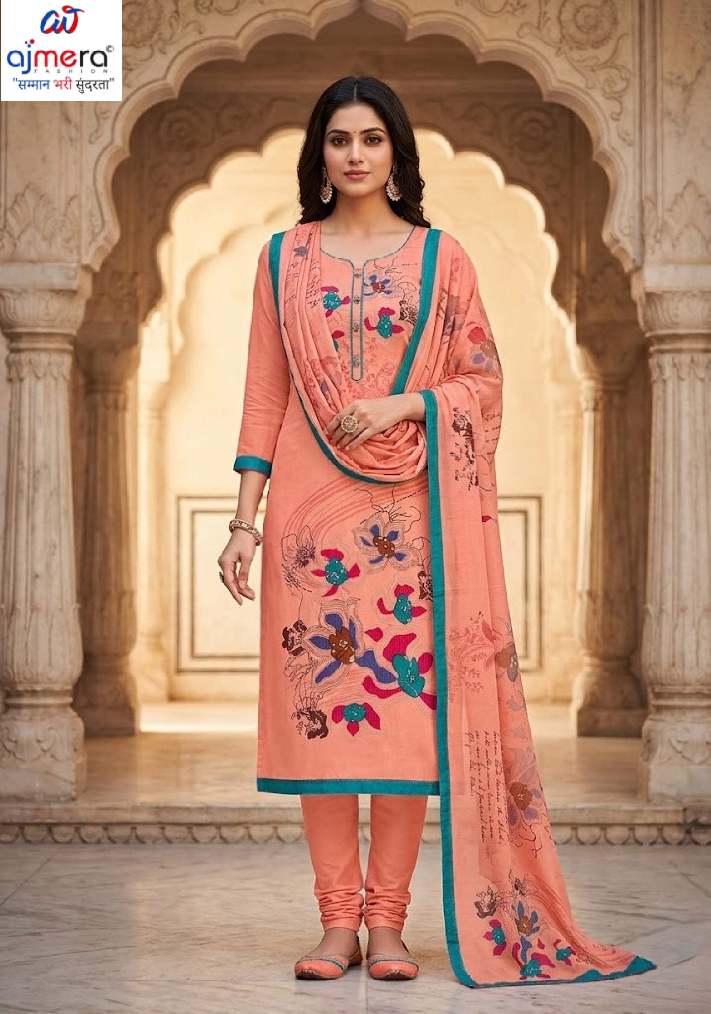 Royal Jam Satin Unstitched Suit Set | KVV-MAHARANI VOL-175
