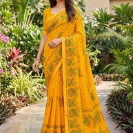 Trendy Printed Saree with Blouse Piece for Women’s Ethnic Wardrobe | PRM-BREZZA