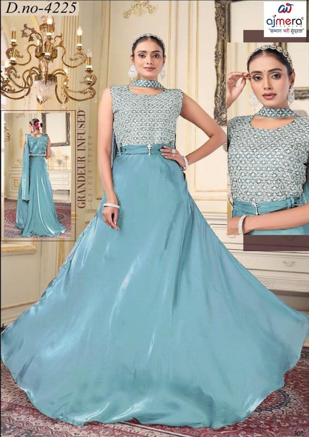 Elegant Rangoli Designer Party Wear Gown for Women | SHP-4225