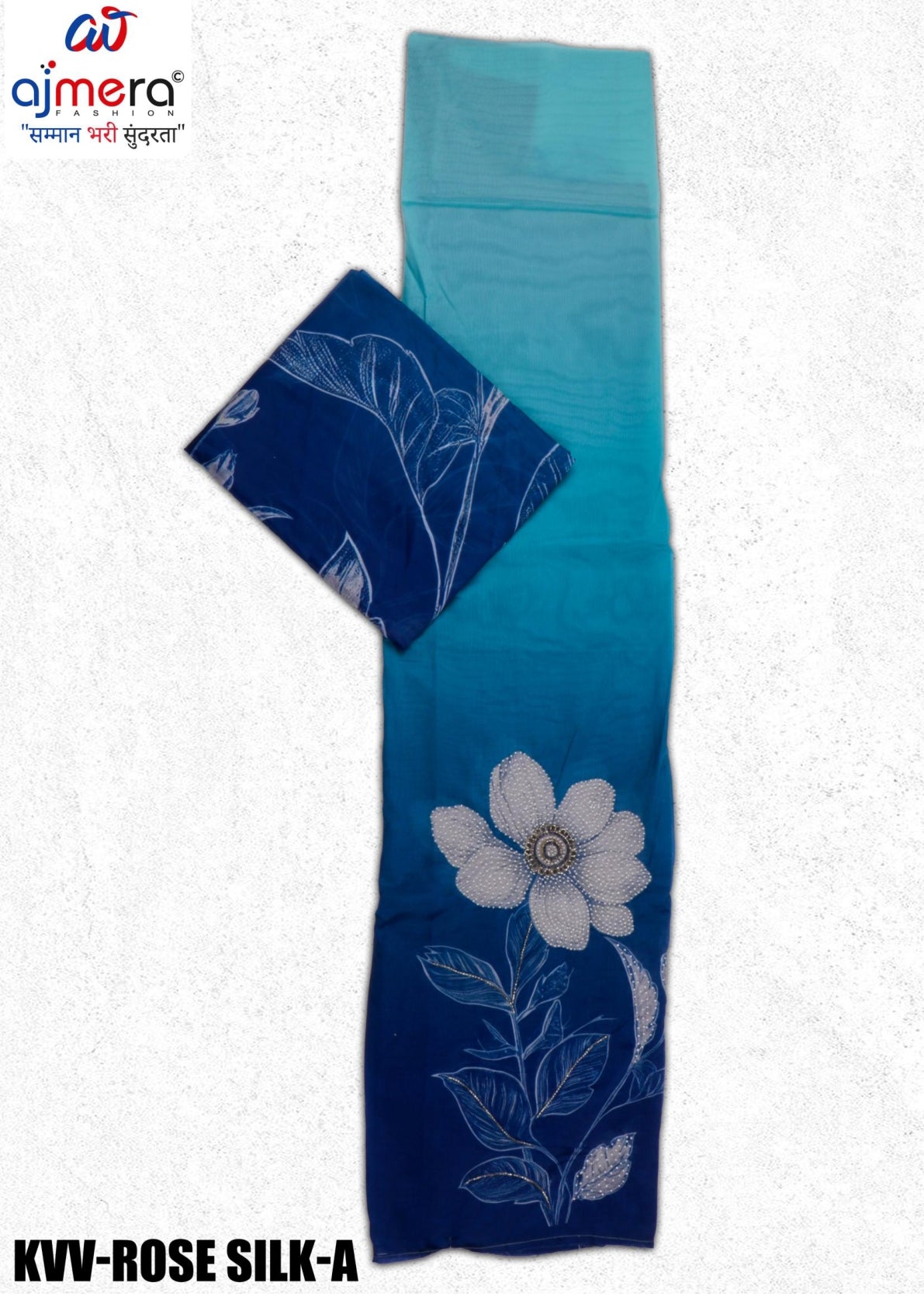 Premium Silk Unstitched Suit Set | KVV-ROSE SILK-A