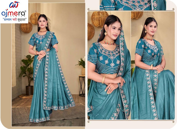 Chiffon Dyed Matching Saree with Blouse Piece for Premium Ethnic and Traditional Wear | PHL-PARAM SUNDARI-2