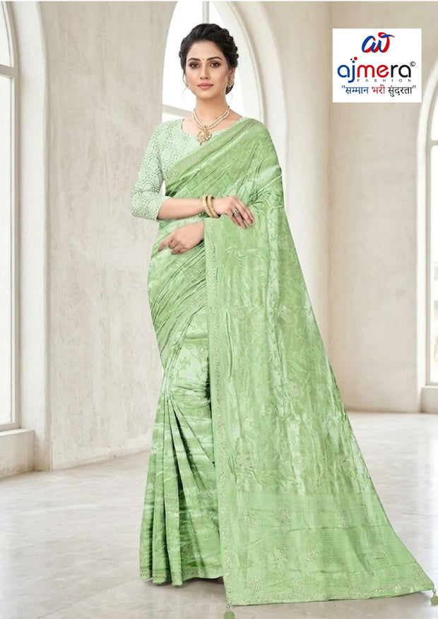 Graceful Jacquard Silk Saree with Blouse Piece for Timeless Ethnic Fashion | PLP-NEW EARTH
