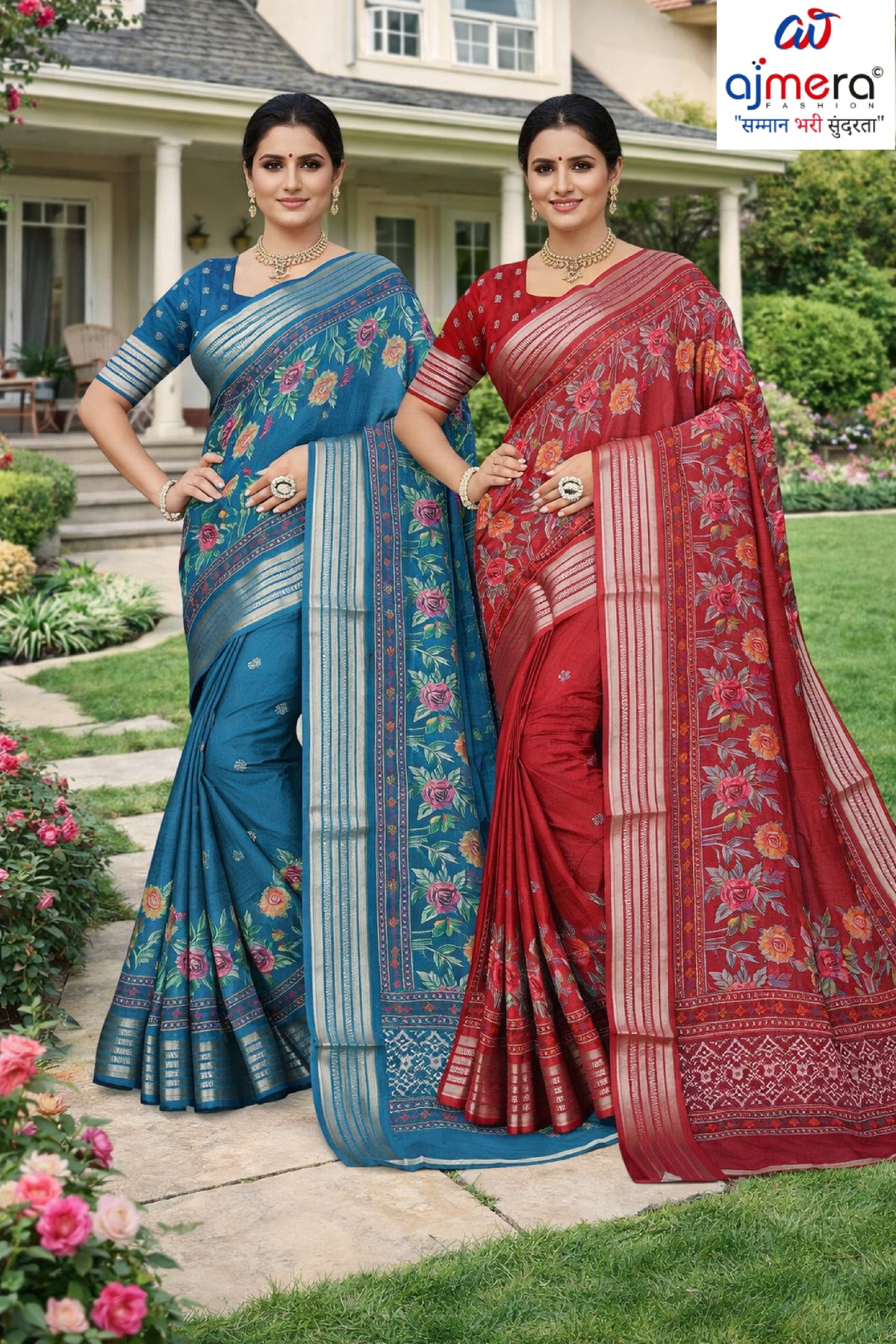 Elegant Printed Saree with Designer Blouse Piece for Festive Wear  | RDD-MAHARANI VOL-01