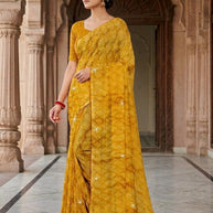Elegant Printed Saree with Designer Blouse Piece for Festive Wear | SSR-AGARTALA